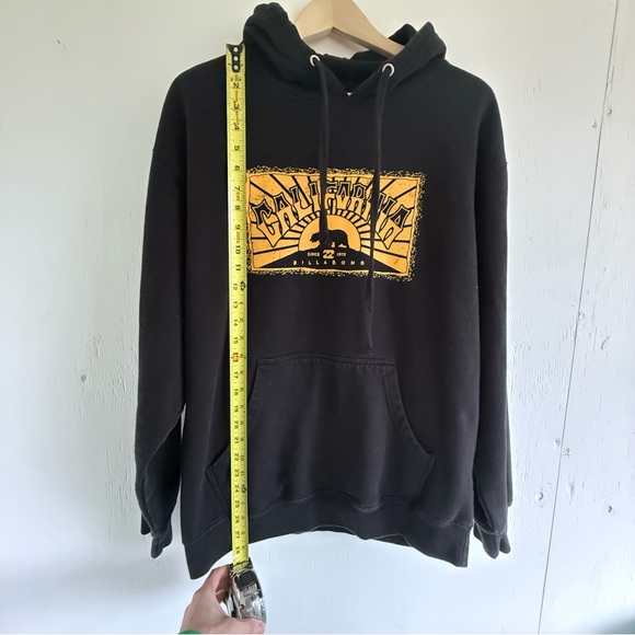 Billabong Black Hoodie with Yellow California Graphic - Picture 6 of 8
